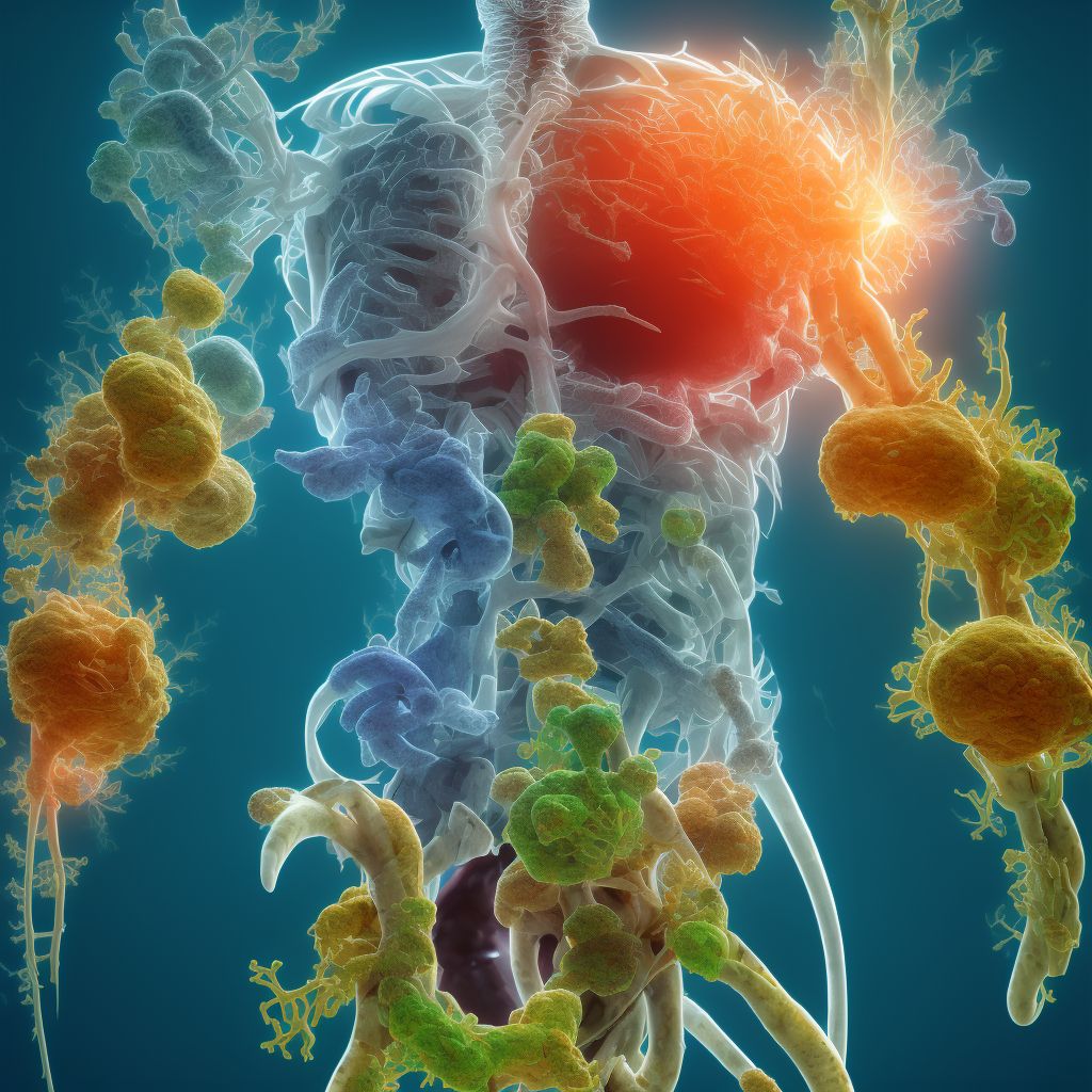 Postprocedural hemorrhage of a digestive system organ or structure following a digestive system procedure digital illustration