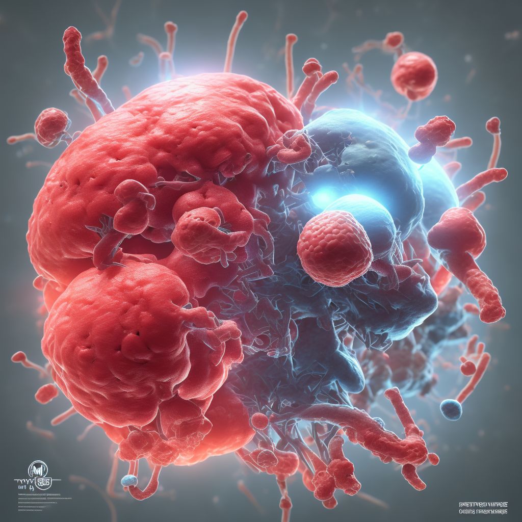 Postprocedural hematoma of a digestive system organ or structure following other procedure digital illustration