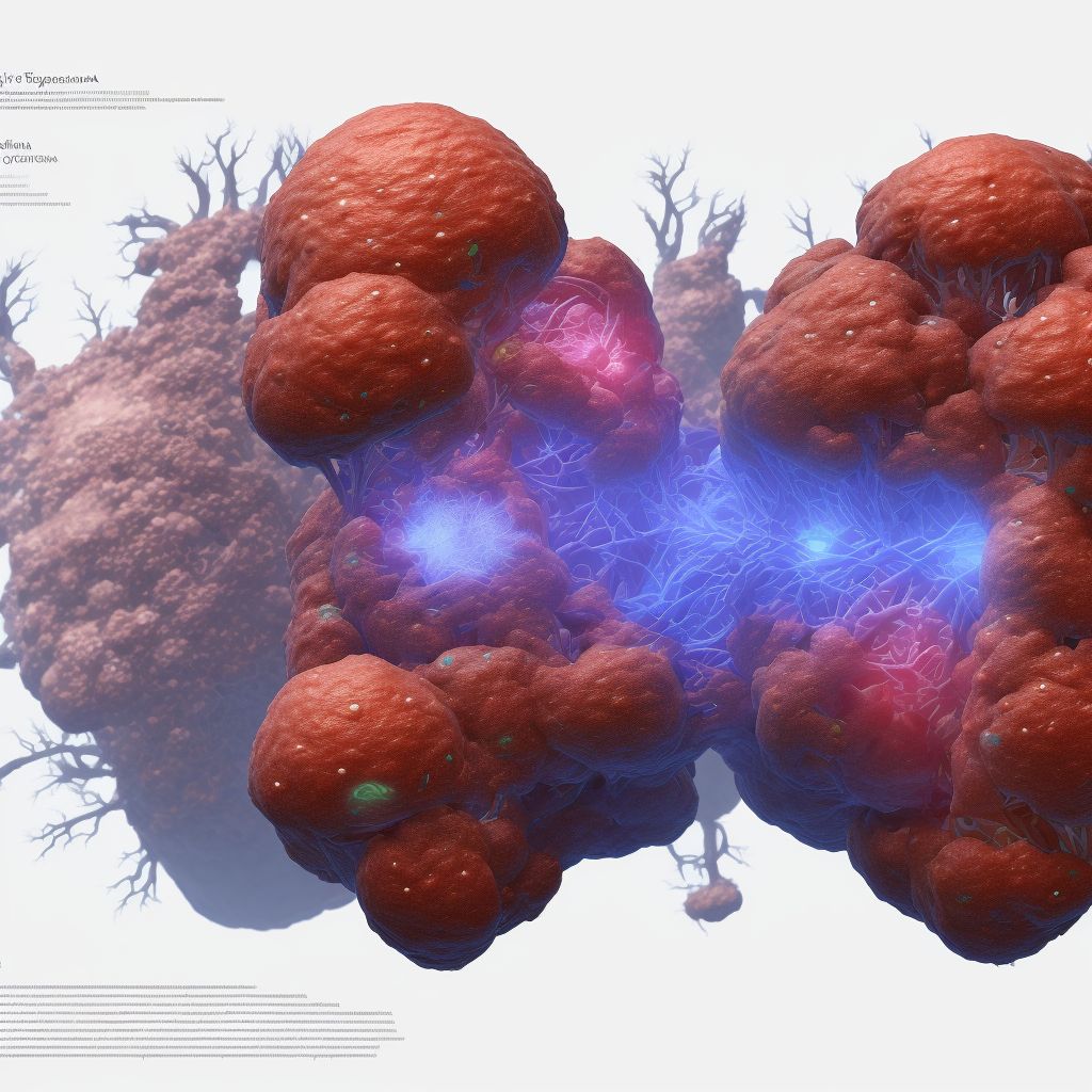 Postprocedural seroma of a digestive system organ or structure following a digestive system procedure digital illustration