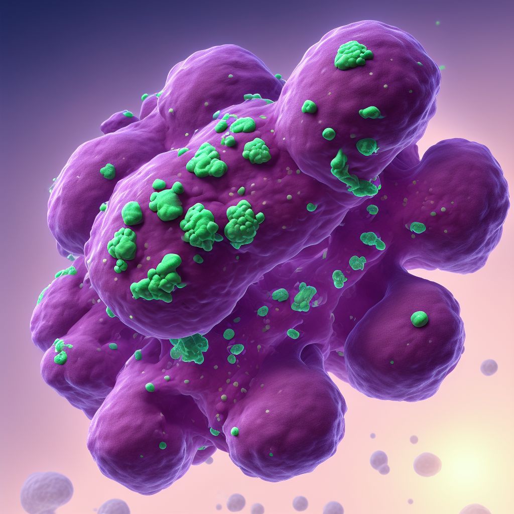 Postprocedural seroma of a digestive system organ or structure following other procedure digital illustration