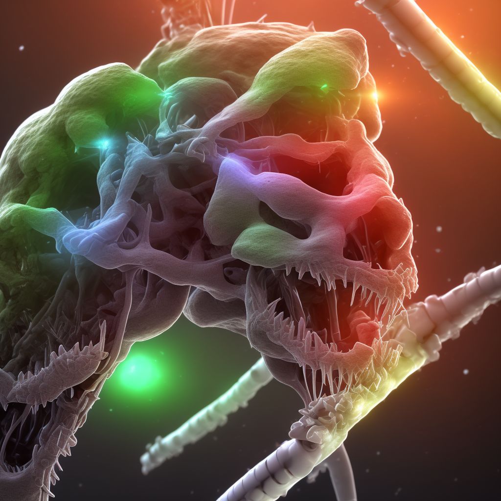 Esophagostomy complications, unspecified                                                                                                                                                                                                                         digital illustration