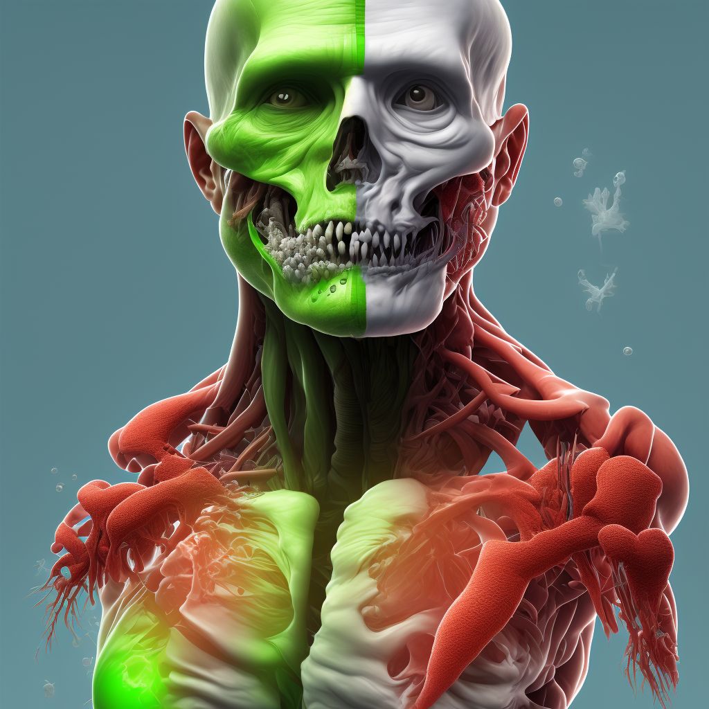 Cutaneous abscess of right lower limb digital illustration