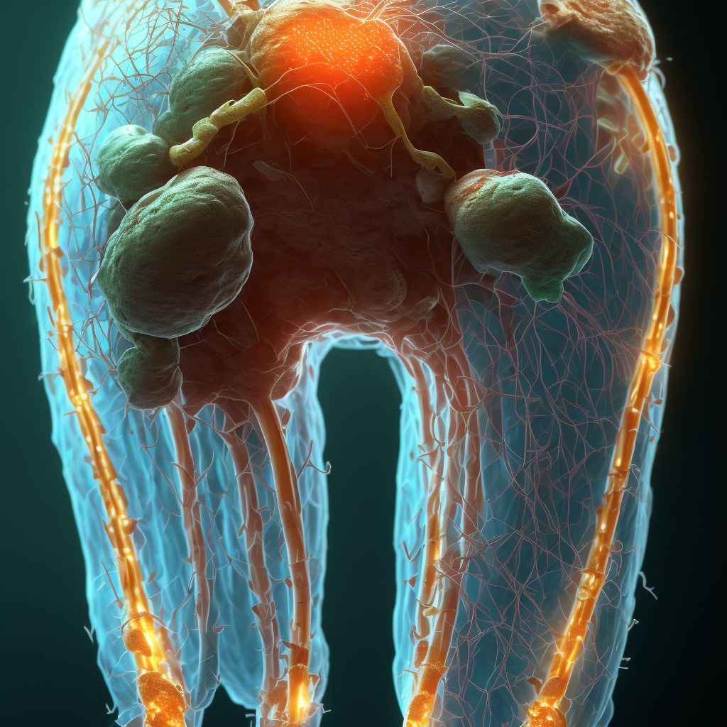 Acute lymphangitis of buttock digital illustration