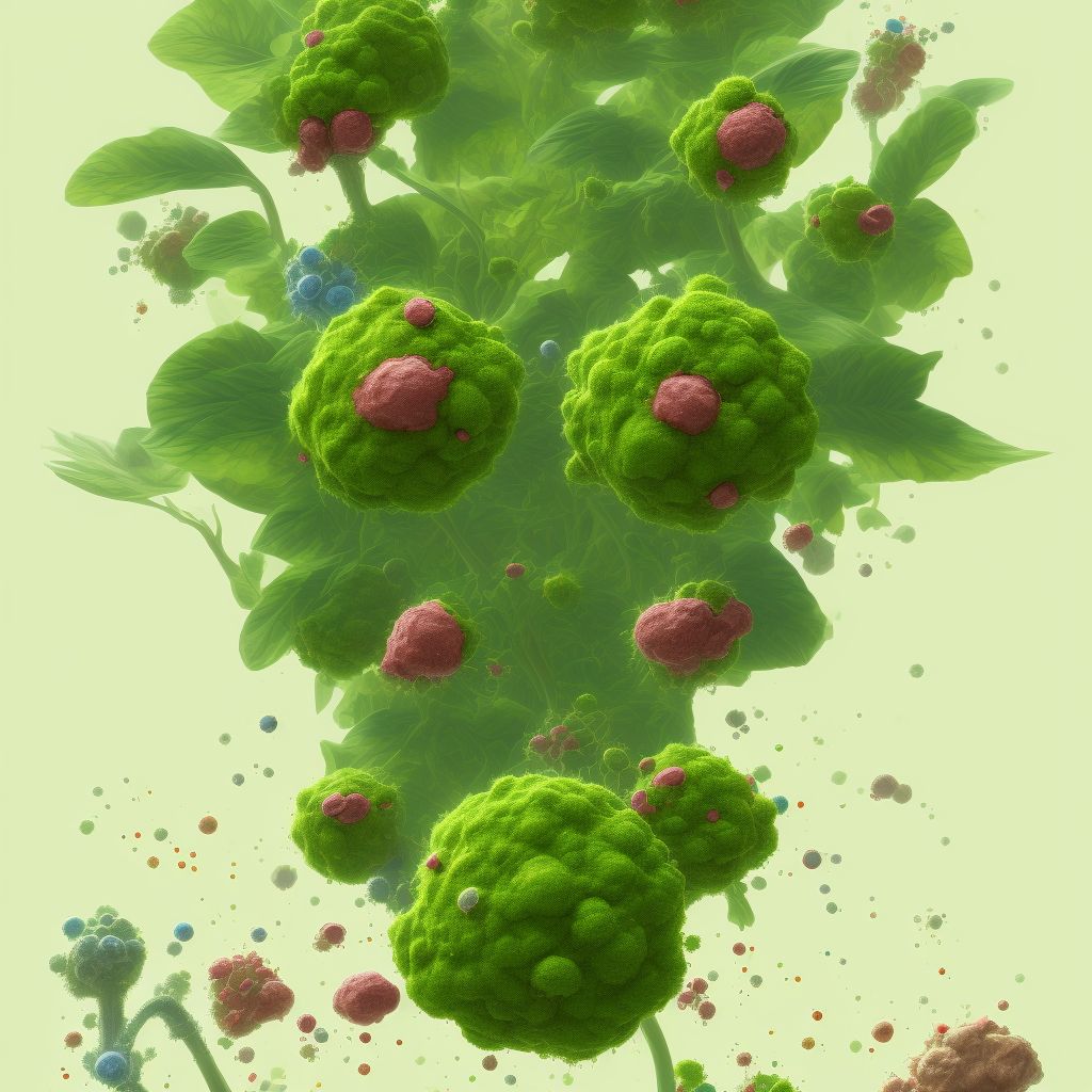 Irritant contact dermatitis due to plants, except food digital illustration