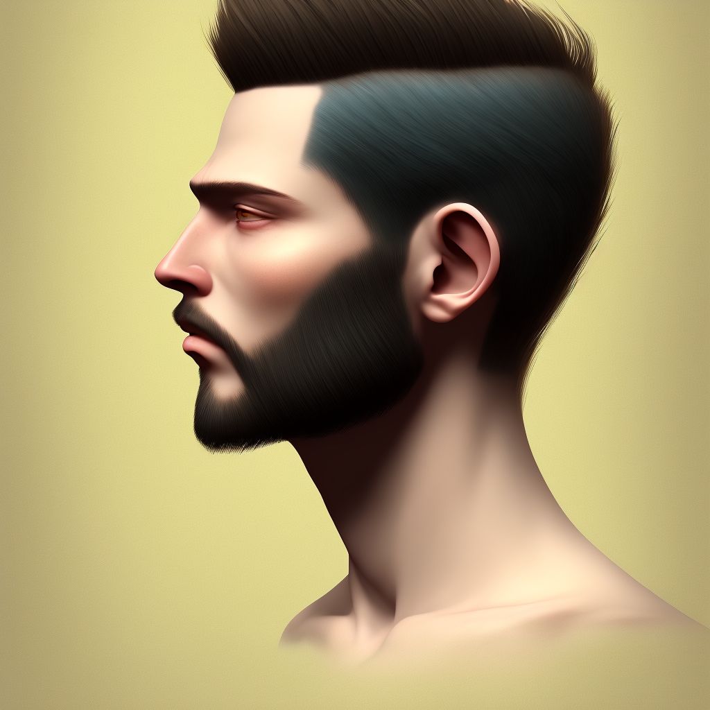 Androgenic alopecia, unspecified digital illustration