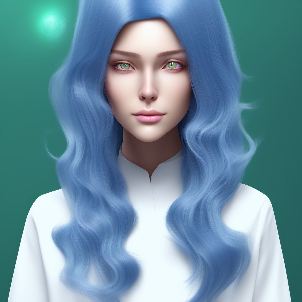 Hair color and hair shaft abnormality, unspecified digital illustration