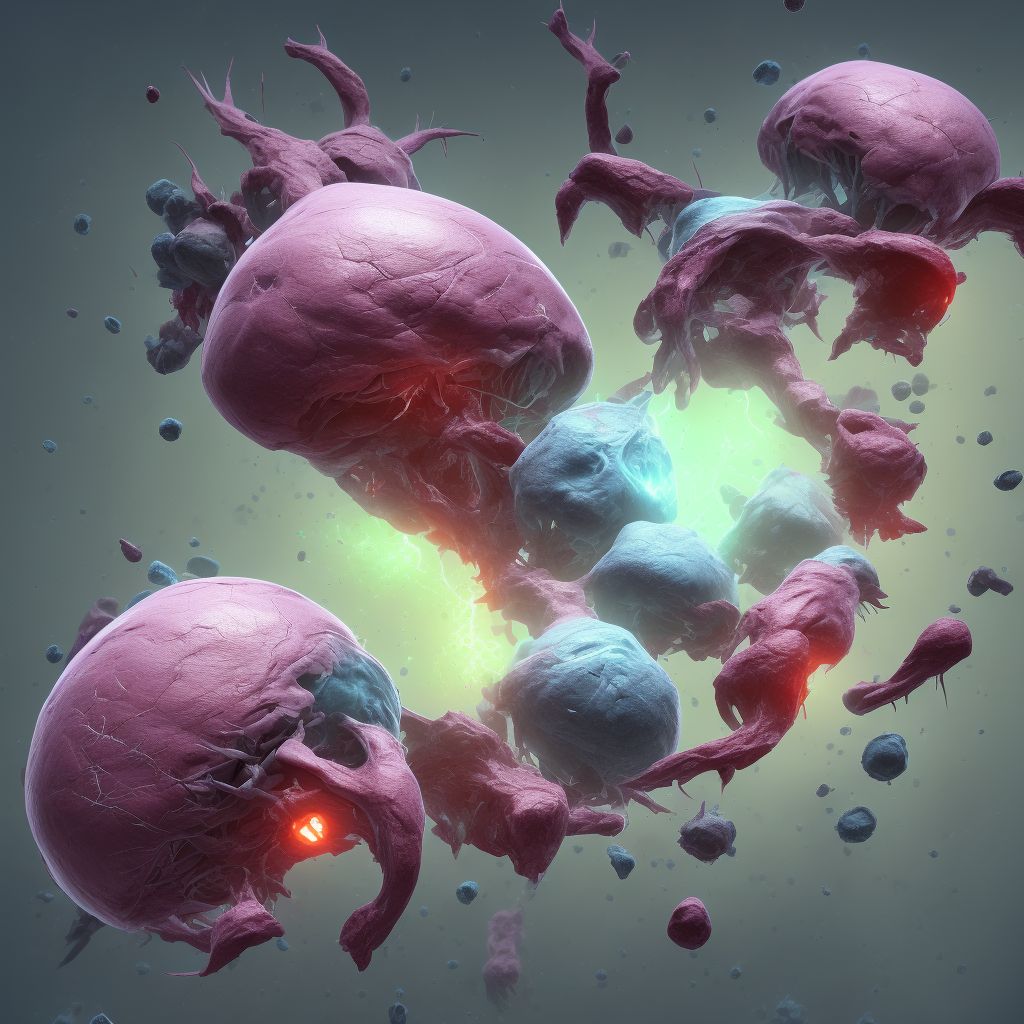 Postprocedural hemorrhage of skin and subcutaneous tissue following other procedure digital illustration