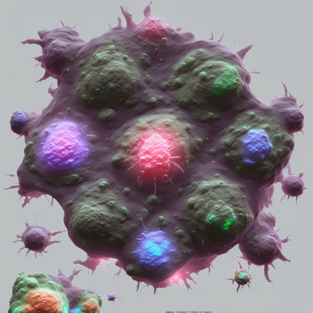 Postprocedural seroma of skin and subcutaneous tissue following other procedure digital illustration