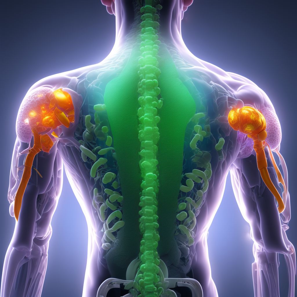 Pressure ulcer of unspecified part of back, stage 1 digital illustration