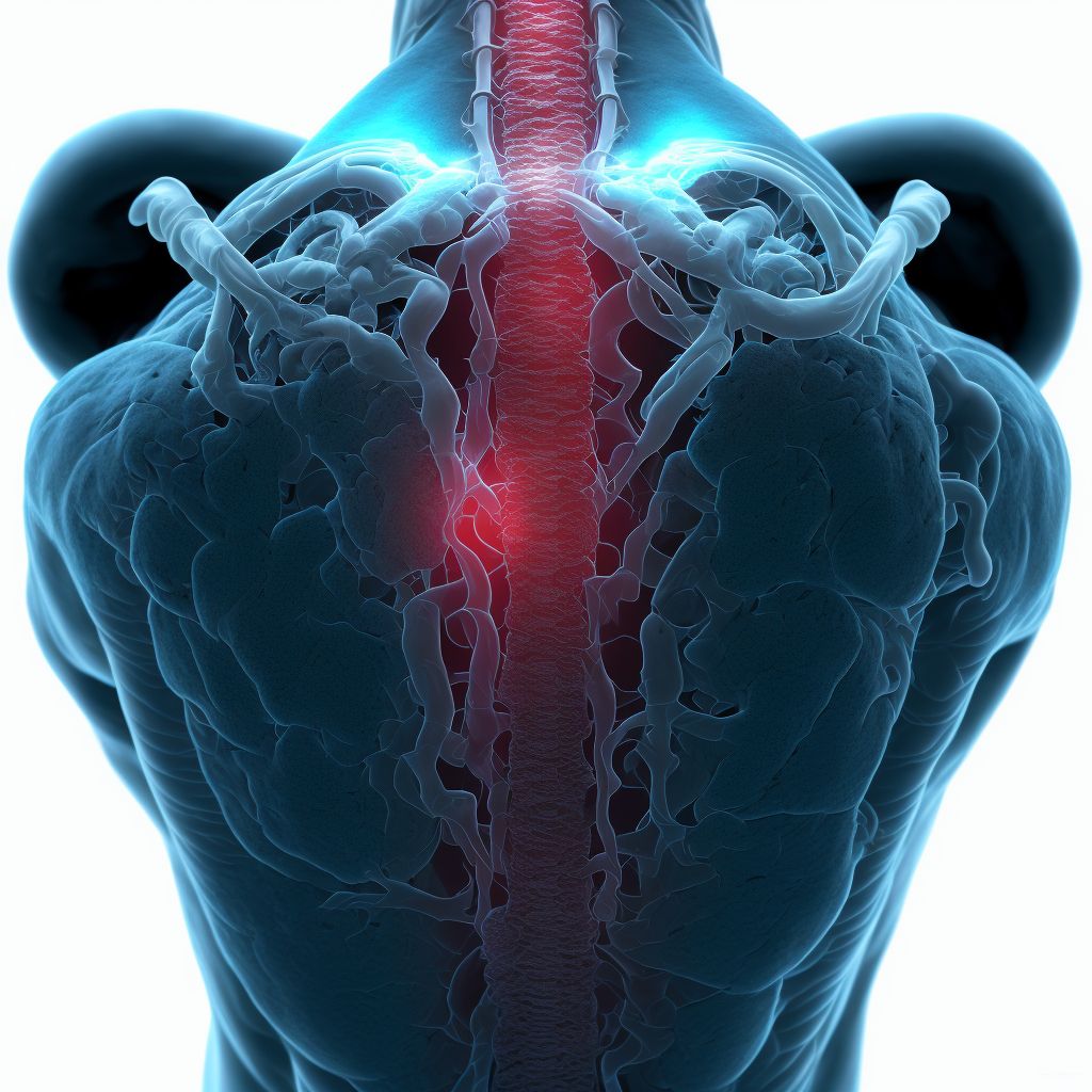 Pressure ulcer of unspecified part of back, stage 2 digital illustration