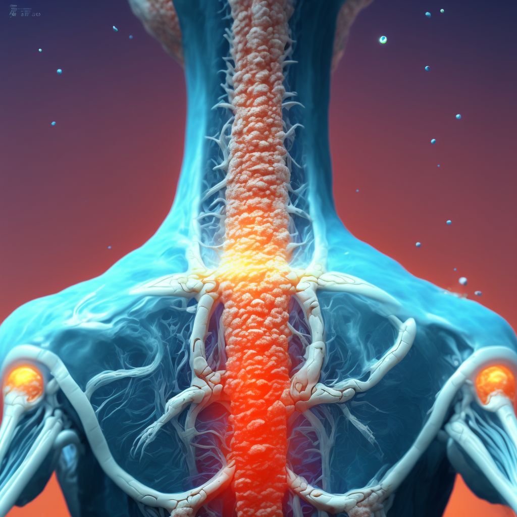 Pressure-induced deep tissue damage of unspecified part of back digital illustration