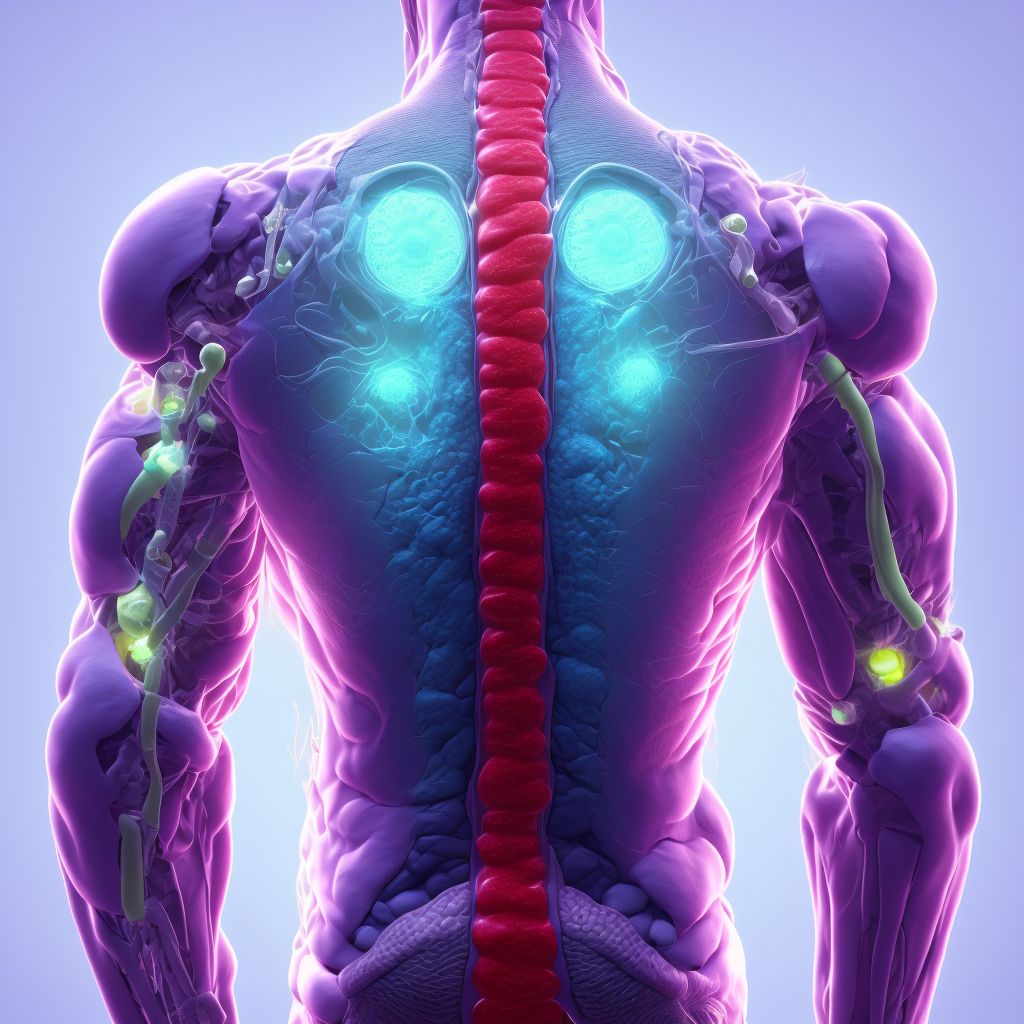 Pressure ulcer of right lower back, unstageable digital illustration