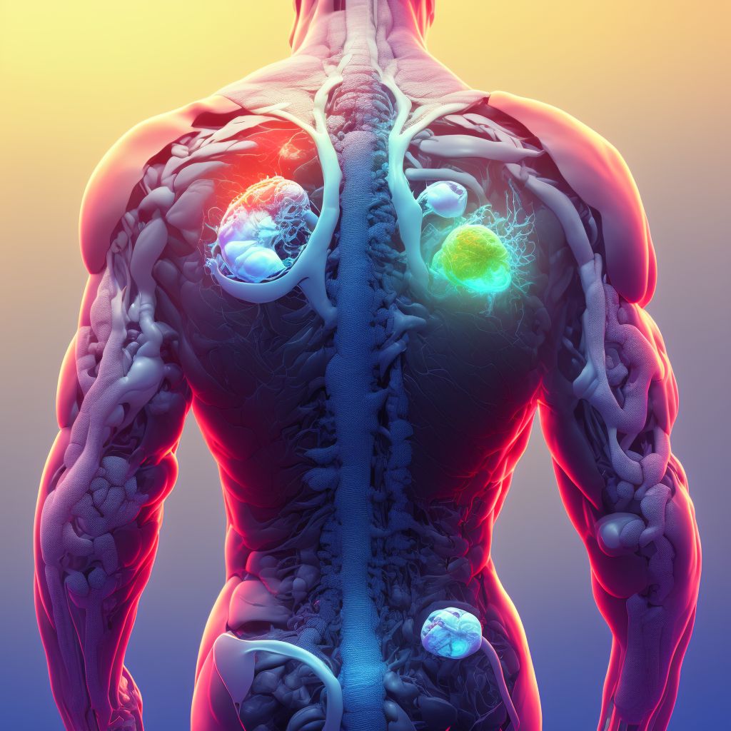 Pressure ulcer of left lower back, unstageable digital illustration