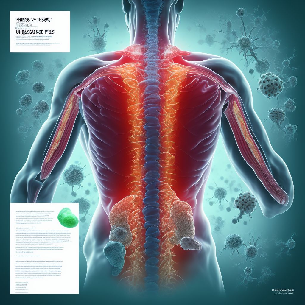 Pressure ulcer of sacral region, unspecified stage digital illustration