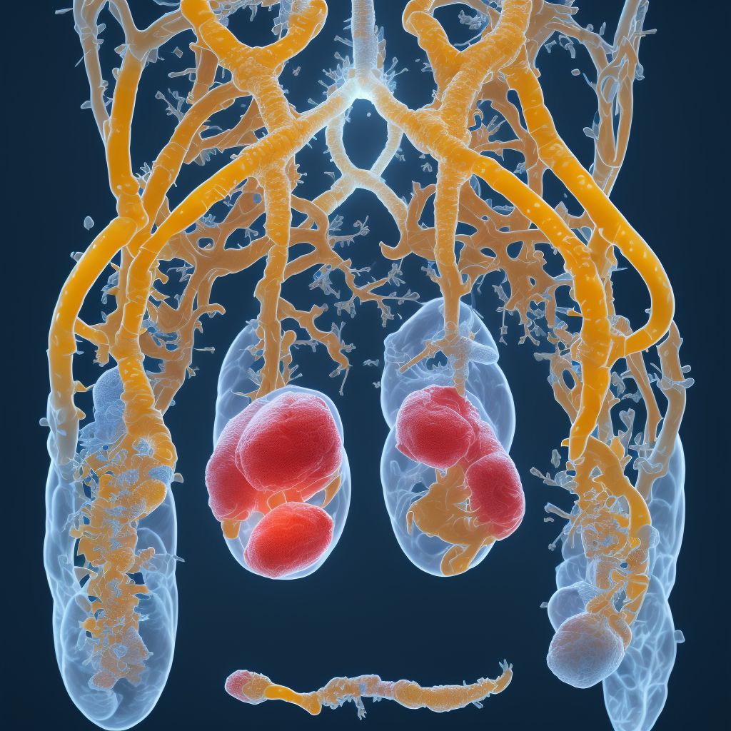 Pressure ulcer of left buttock, stage 3 digital illustration