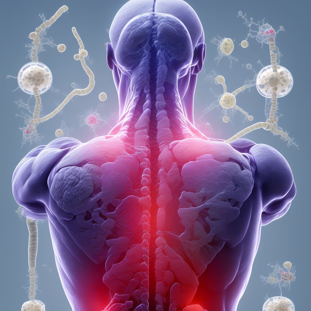 Pressure ulcer of contiguous site of back, buttock and hip, unstageable digital illustration