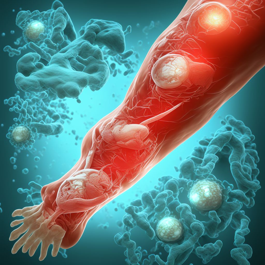 Pressure ulcer of left ankle, stage 1 digital illustration