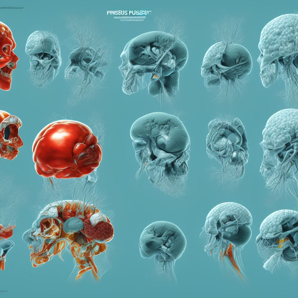 Pressure ulcer of head, stage 2 digital illustration