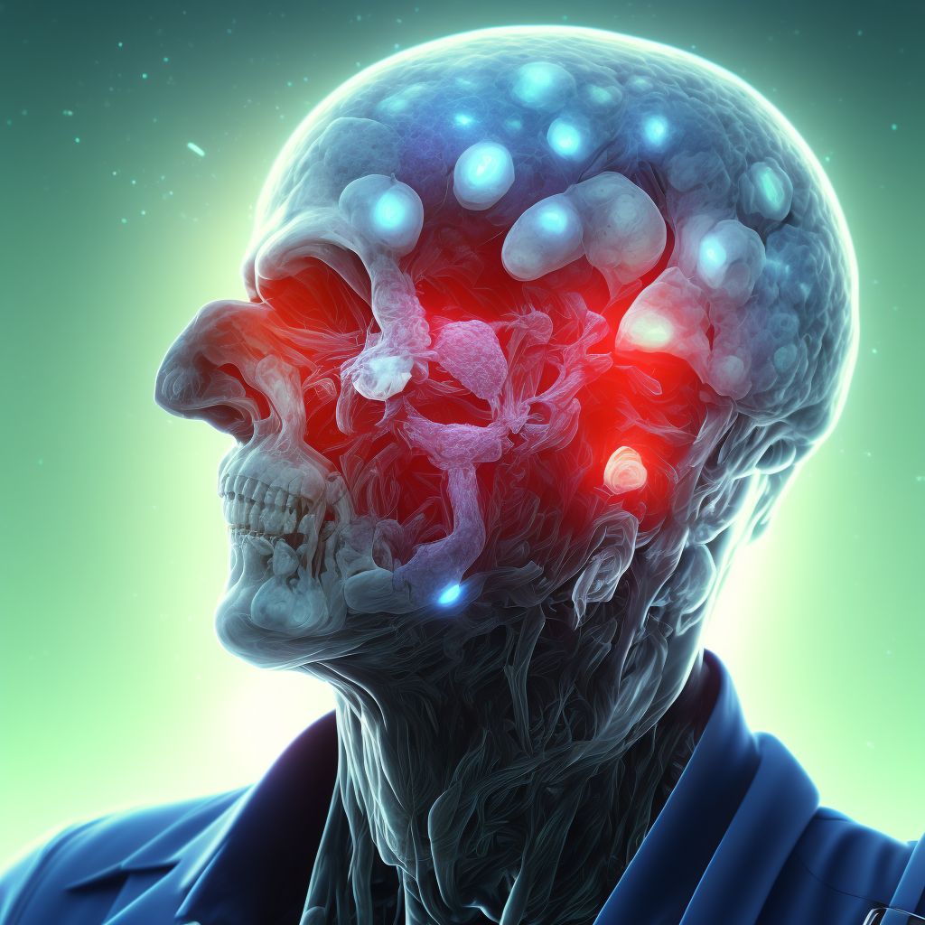 Pressure-induced deep tissue damage of head digital illustration