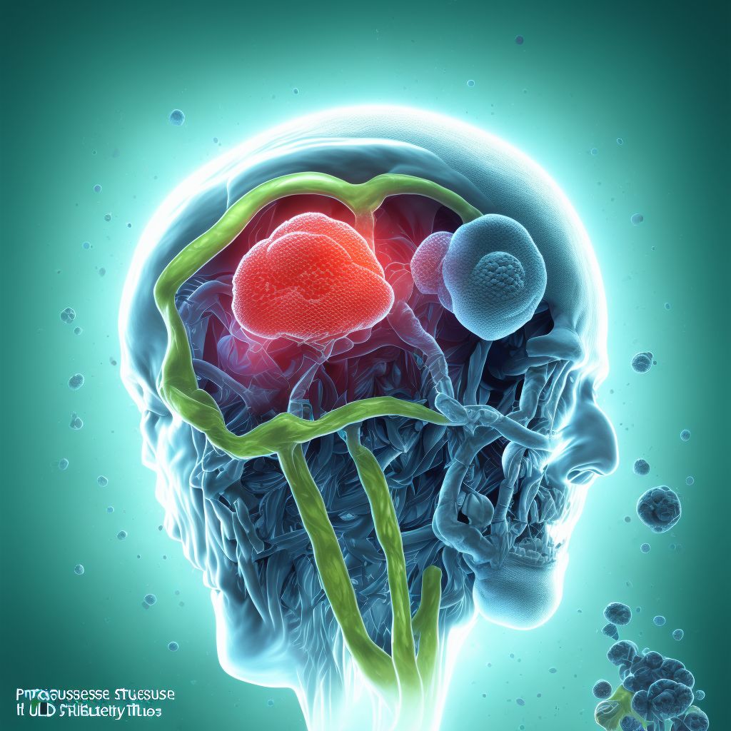 Pressure ulcer of head, unspecified stage digital illustration