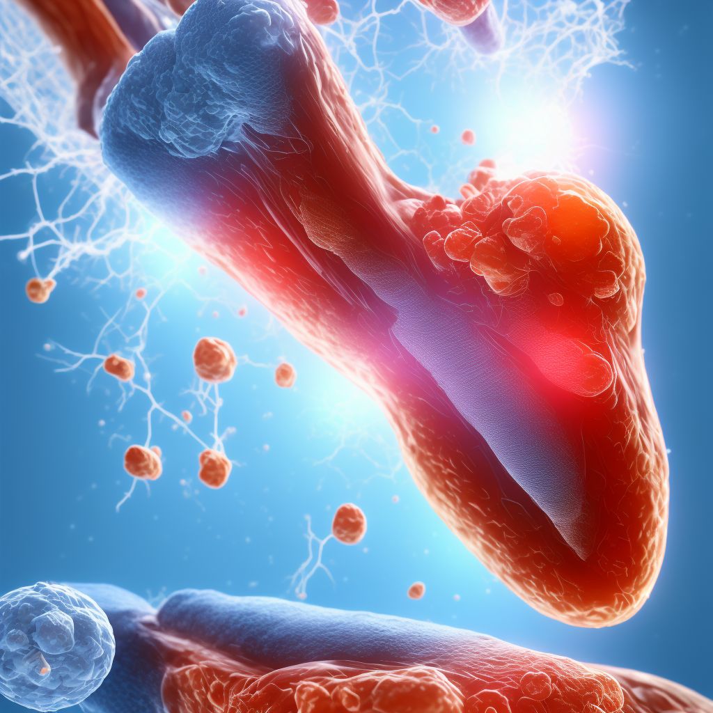 Non-pressure chronic ulcer of other part of unspecified foot with unspecified severity digital illustration