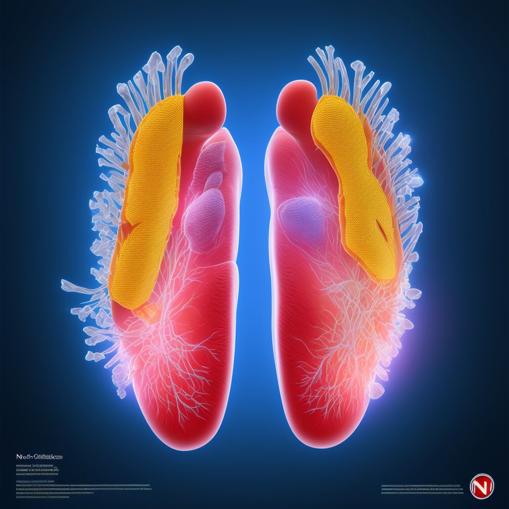 Non-pressure chronic ulcer of other part of right foot limited to breakdown of skin digital illustration