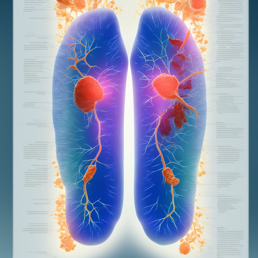 Non-pressure chronic ulcer of other part of left foot limited to breakdown of skin digital illustration