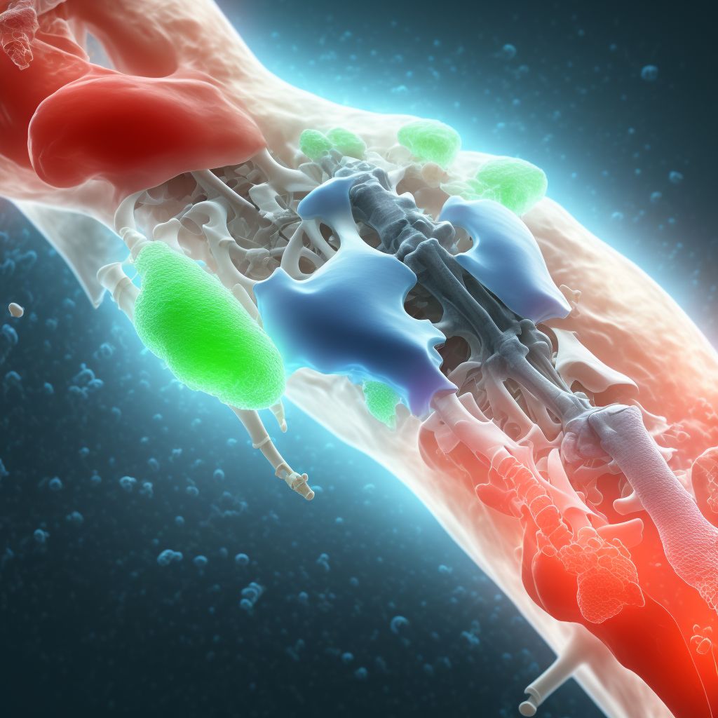 Non-pressure chronic ulcer of other part of unspecified lower leg with bone involvement without evidence of necrosis digital illustration