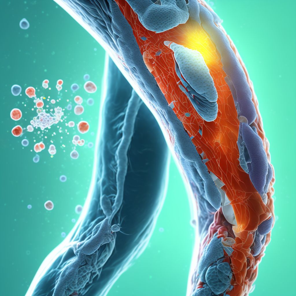 Non-pressure chronic ulcer of other part of unspecified lower leg with unspecified severity digital illustration