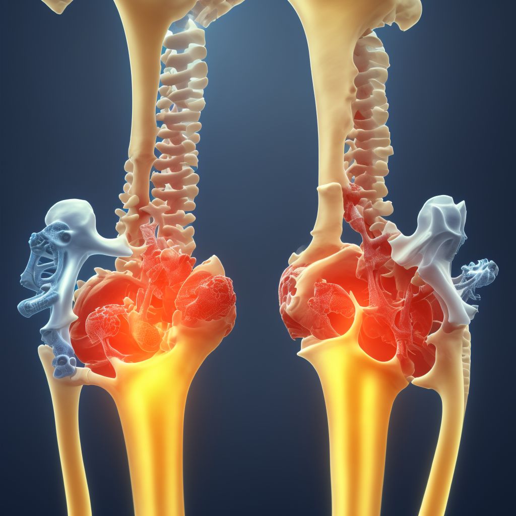 Non-pressure chronic ulcer of other part of right lower leg with bone involvement without evidence of necrosis digital illustration