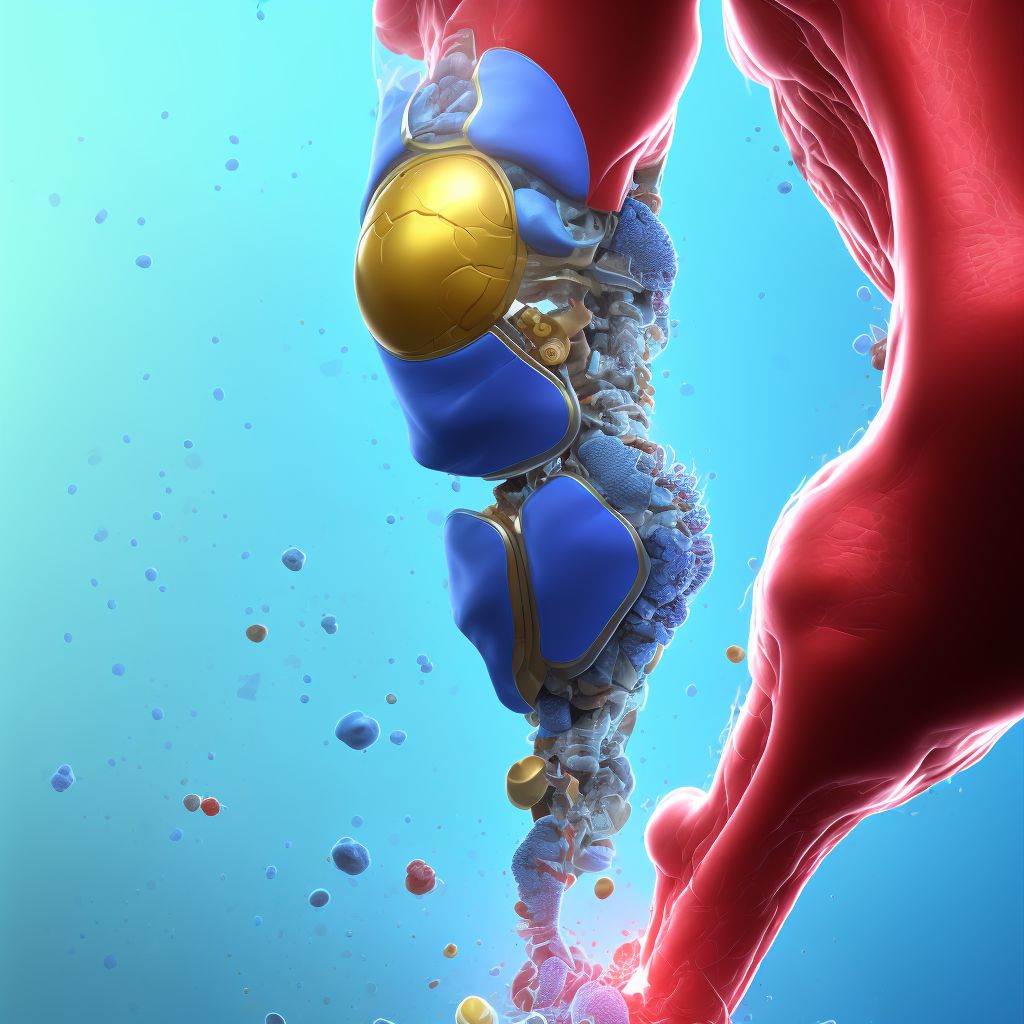 Non-pressure chronic ulcer of other part of left lower leg with unspecified severity digital illustration