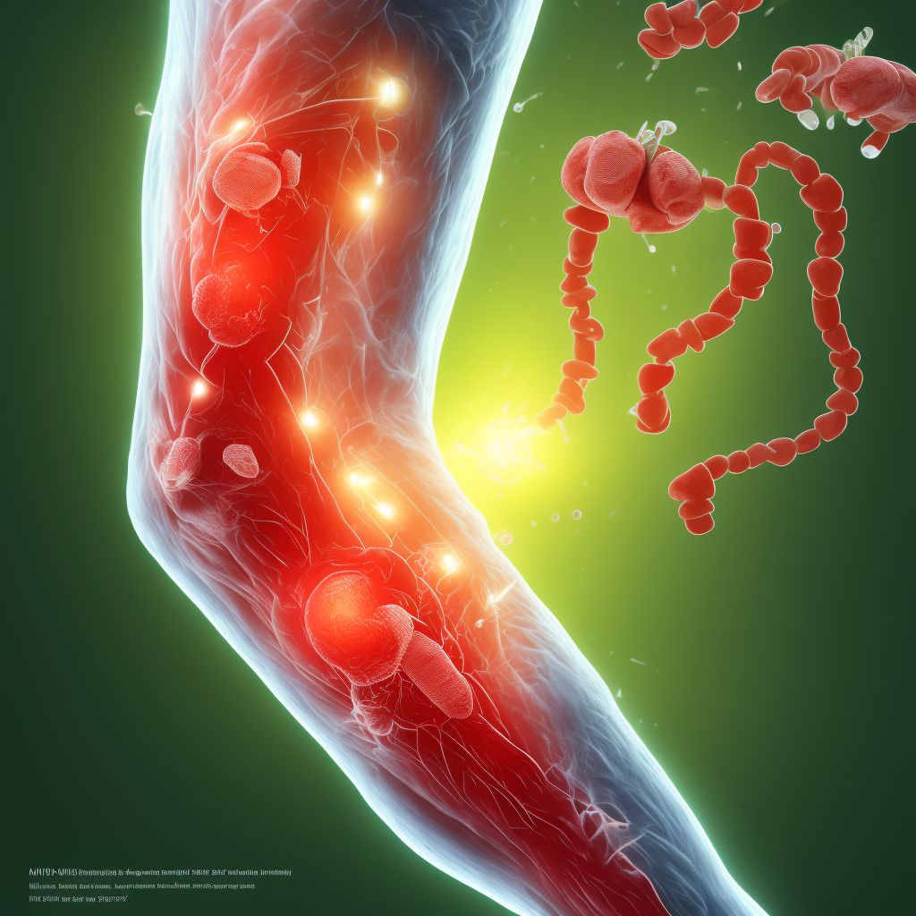 Non-pressure chronic ulcer of unspecified part of unspecified lower leg with muscle involvement without evidence of necrosis digital illustration