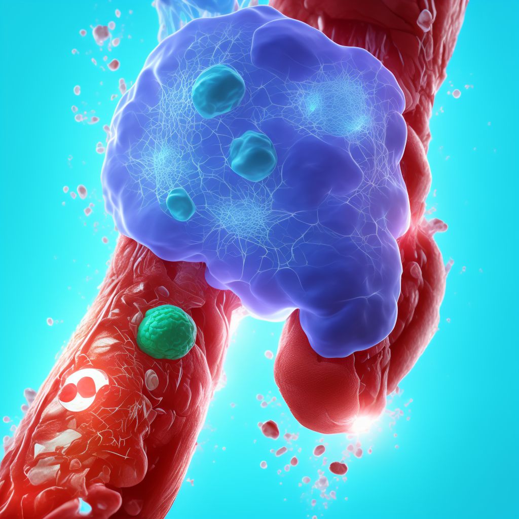 Non-pressure chronic ulcer of unspecified part of left lower leg with unspecified severity digital illustration