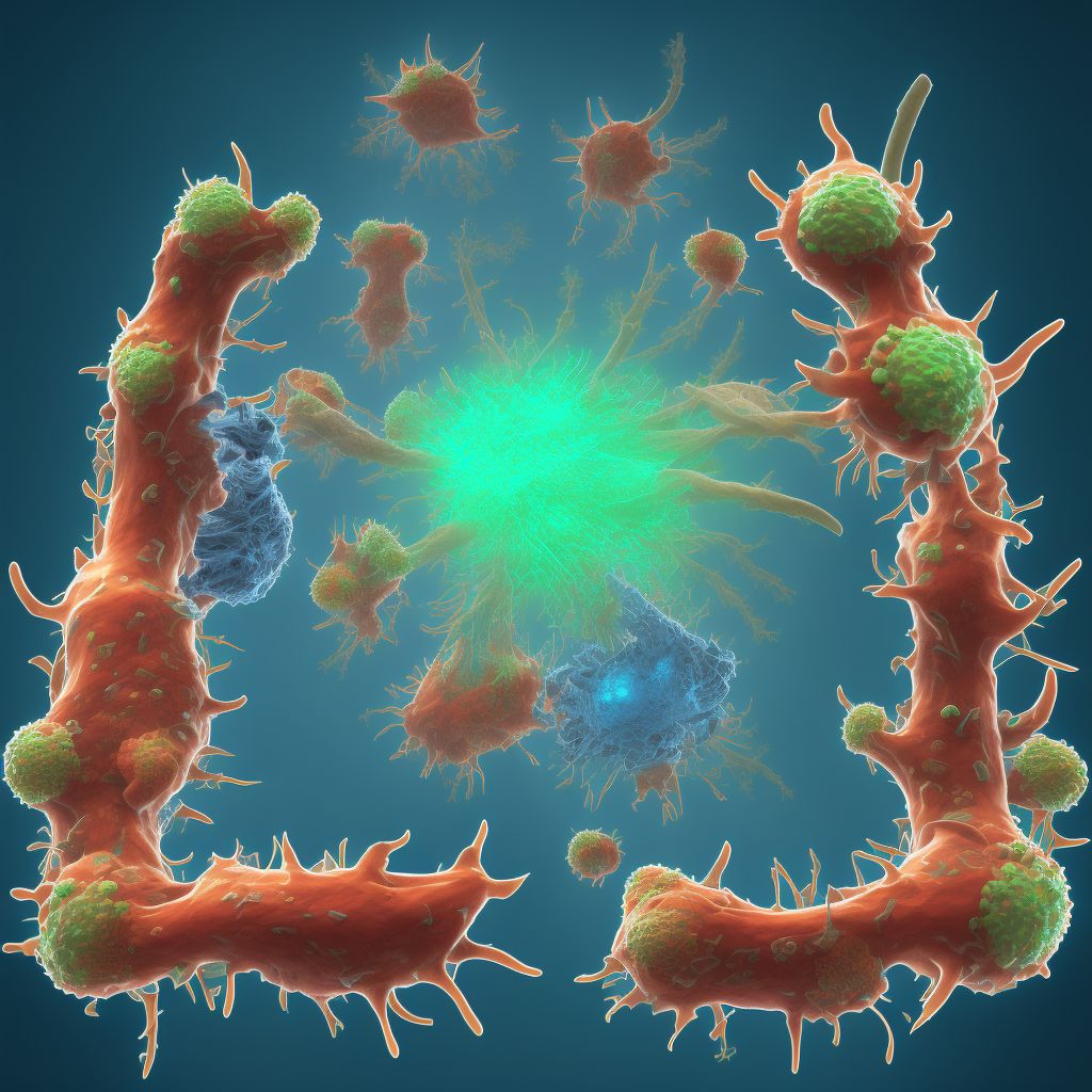 Staphylococcal arthritis, left hip digital illustration