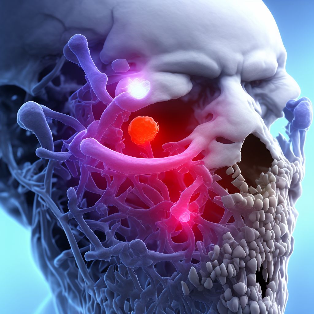 Staphylococcal arthritis, left knee digital illustration