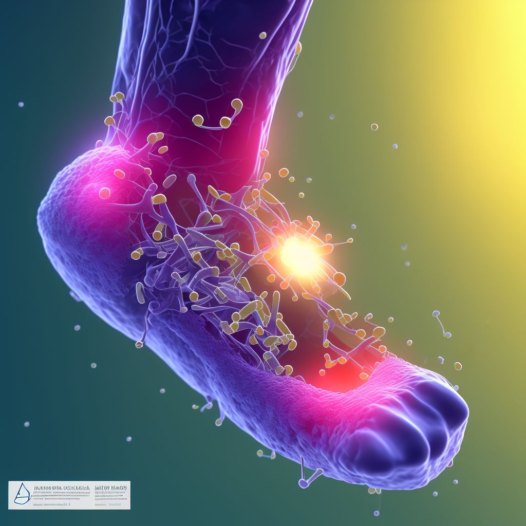 Staphylococcal arthritis, unspecified ankle and foot digital illustration