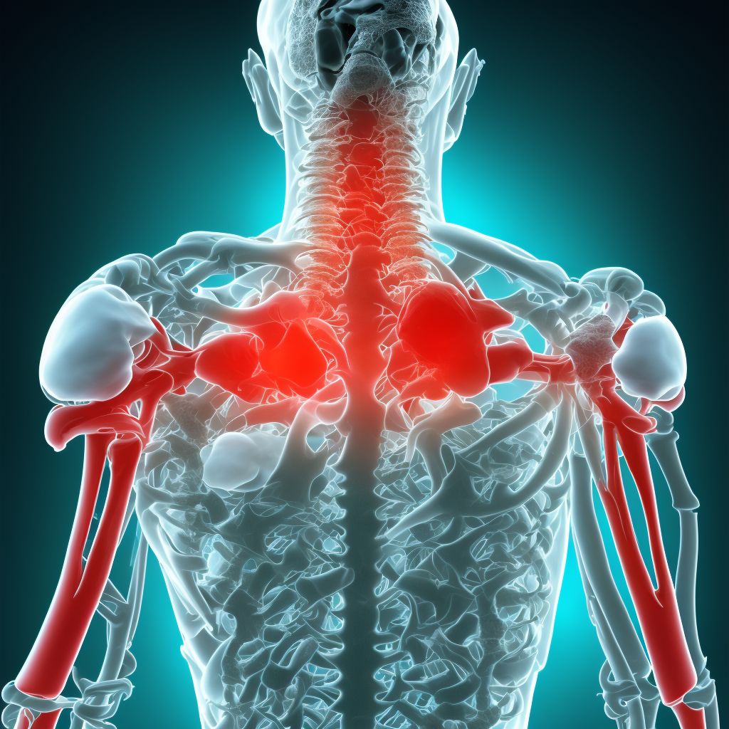 Staphylococcal arthritis, vertebrae digital illustration