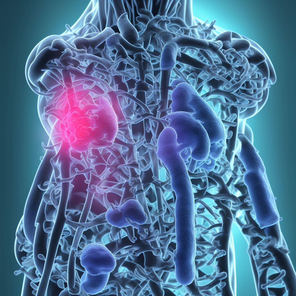 Pneumococcal arthritis, unspecified hip digital illustration