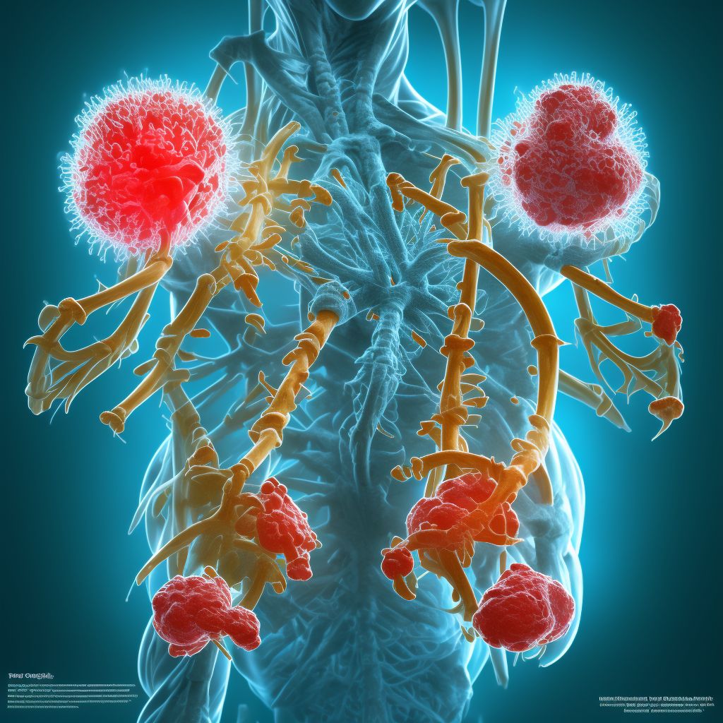 Other streptococcal arthritis, right shoulder digital illustration