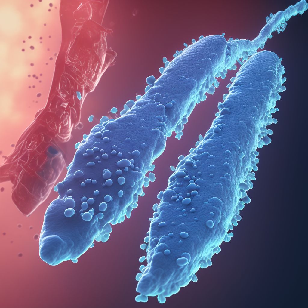 Other streptococcal arthritis, left ankle and foot digital illustration