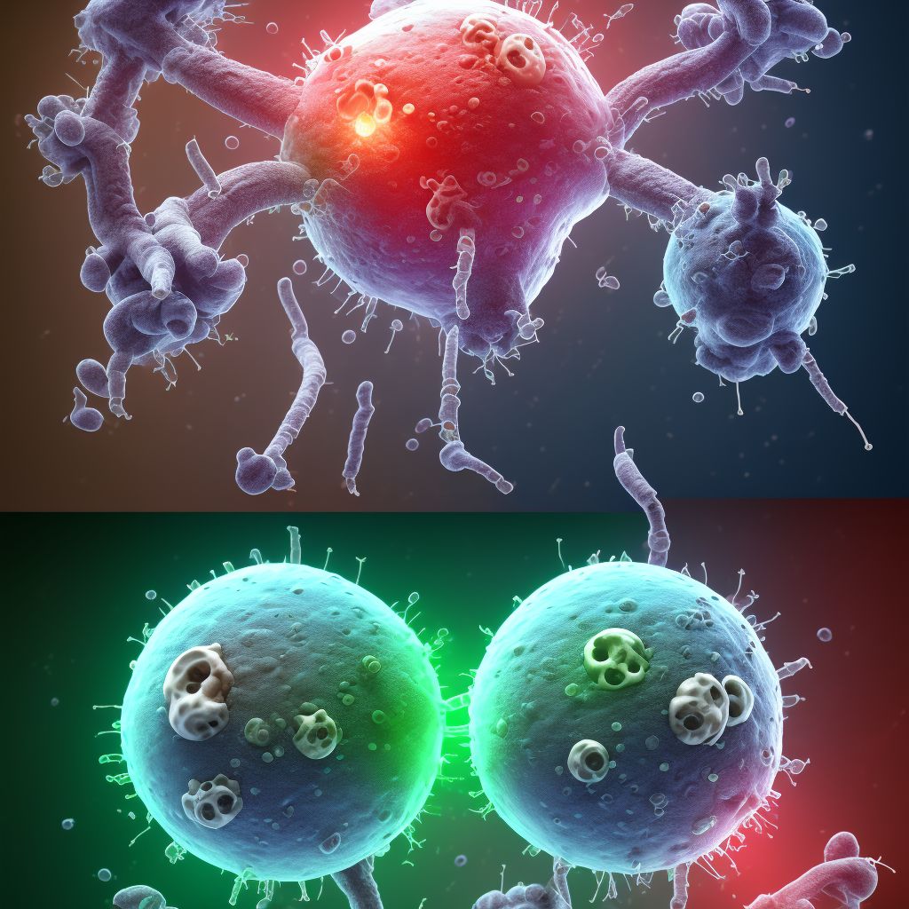 Direct infection of right hand in infectious and parasitic diseases classified elsewhere digital illustration