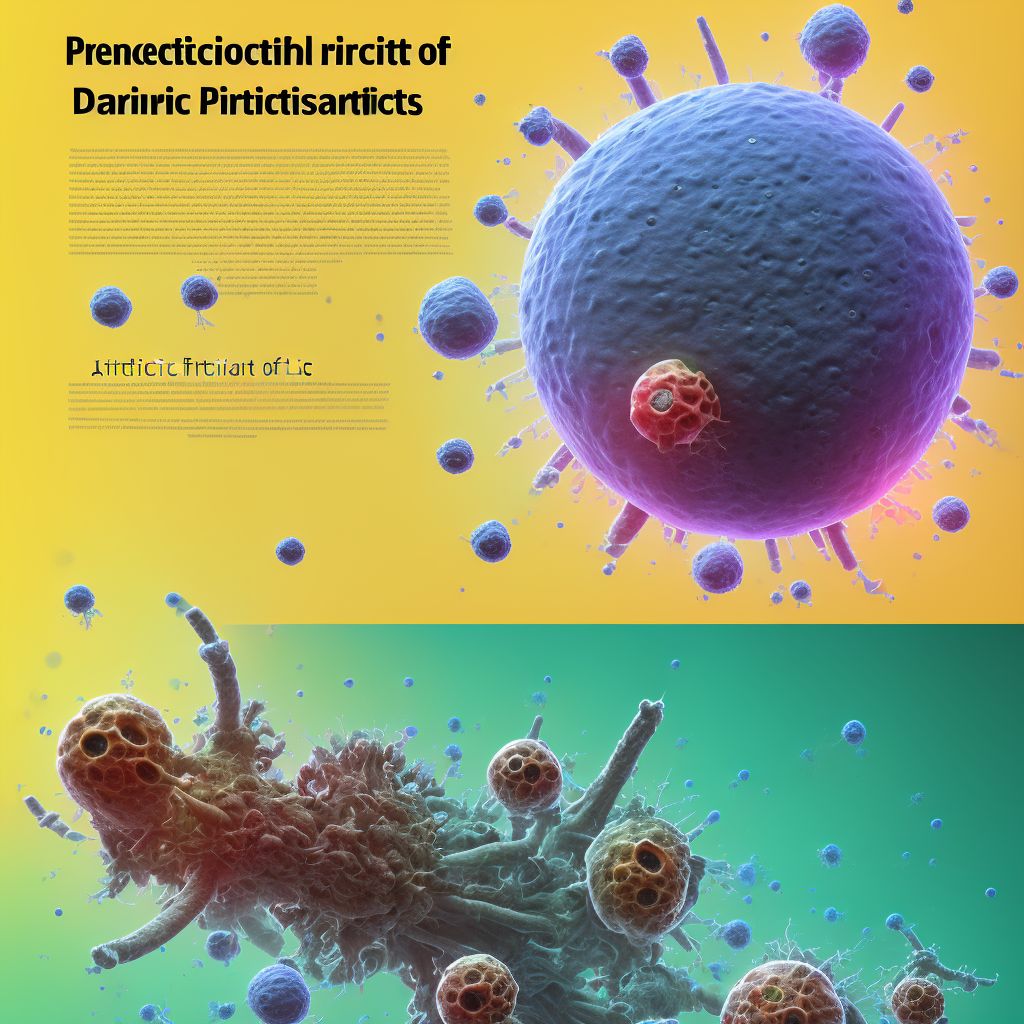 Direct infection of left hip in infectious and parasitic diseases classified elsewhere digital illustration