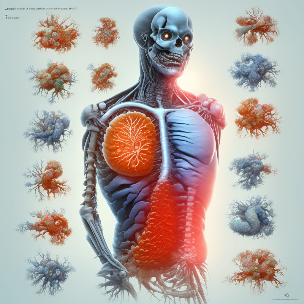 Arthropathy following intestinal bypass, vertebrae digital illustration