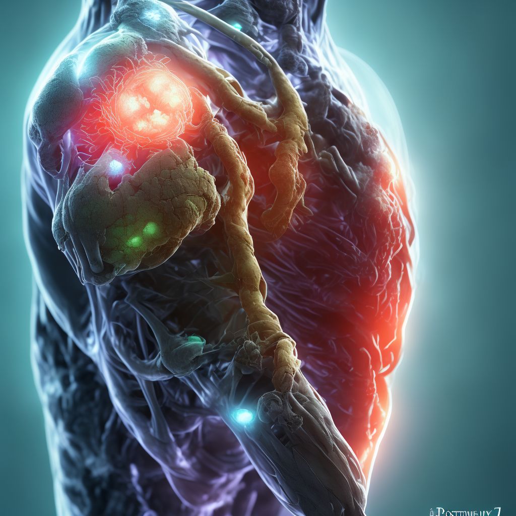 Postdysenteric arthropathy, left elbow digital illustration