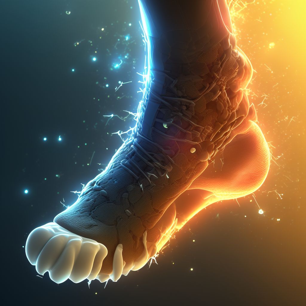 Postdysenteric arthropathy, left ankle and foot digital illustration