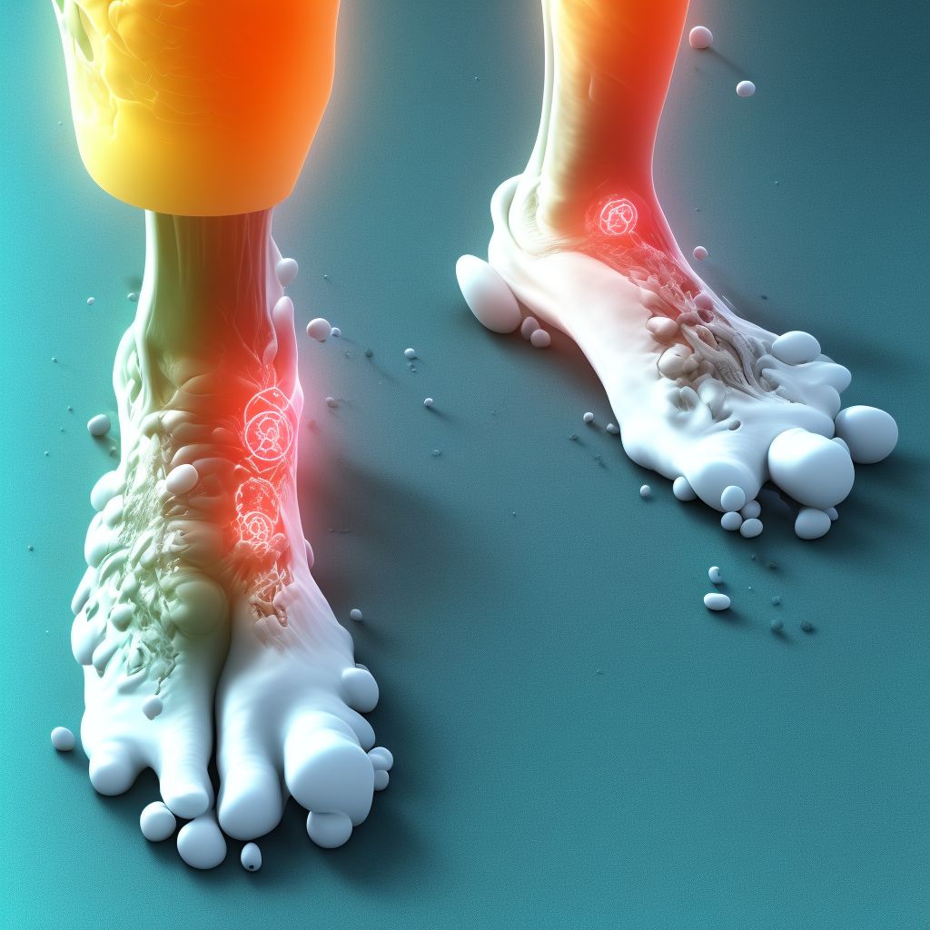 Reiter's disease, unspecified ankle and foot digital illustration