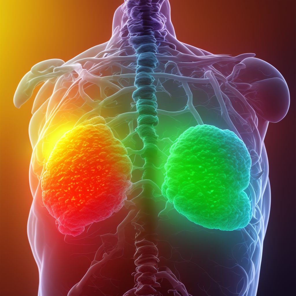 Rheumatoid lung disease with rheumatoid arthritis of unspecified site digital illustration