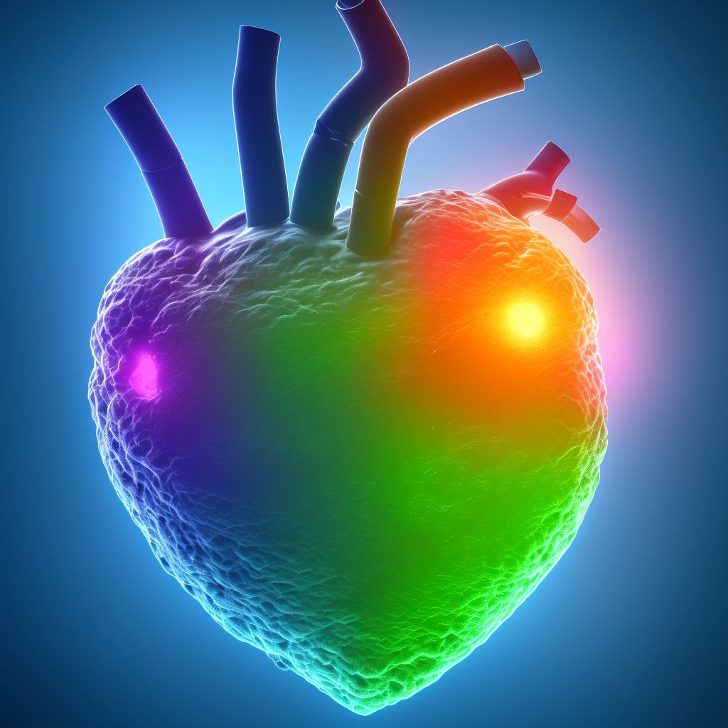 Rheumatoid heart disease with rheumatoid arthritis of unspecified site digital illustration