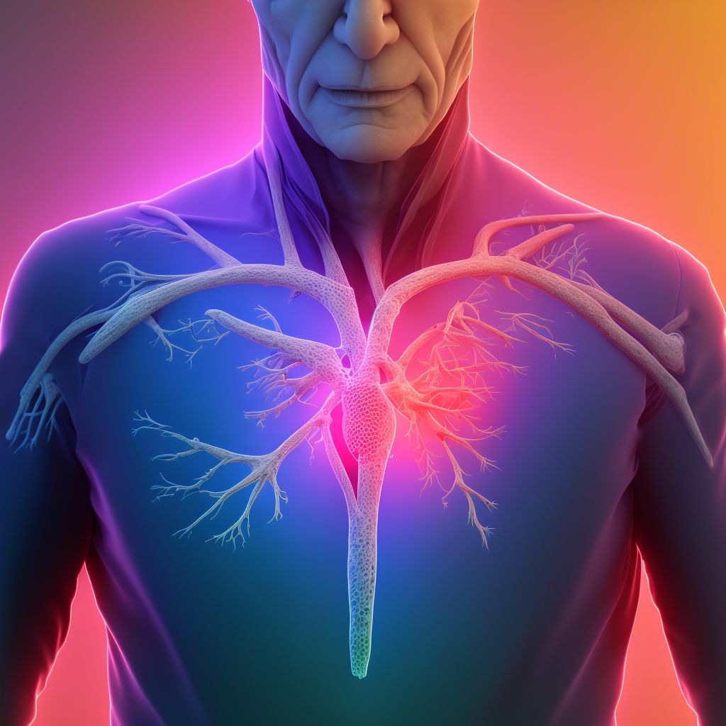 Rheumatoid heart disease with rheumatoid arthritis of unspecified shoulder digital illustration