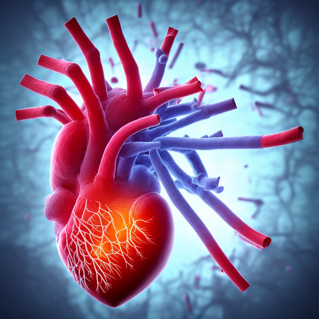 Rheumatoid heart disease with rheumatoid arthritis of right hand digital illustration